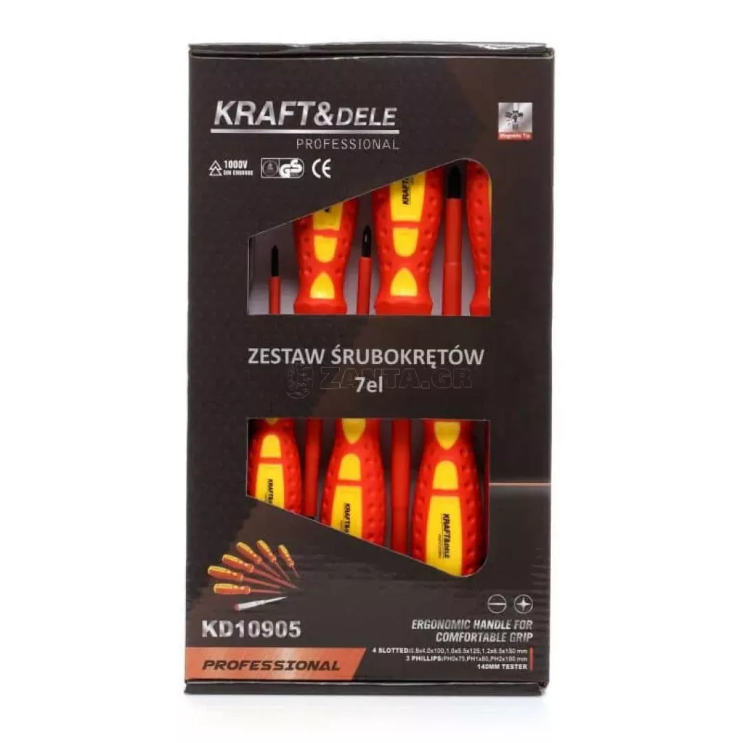 Σετ Κατσαβίδια Ηλεκτρολόγου 7 τμχ Kraft&Dele KD-10905
