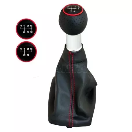 Simoni Racing AUDI A3 8L 1996>2003 ΠΟΜΟΛΟ ΜΕ ΕΝΔΕΙΞΗ 6 ΤΑΧΥΤΗΤΩΝ ΜΕ ΜΑΥΡΗ ΦΟΥΣΚΑ & ΚΟΚΚΙΝΗ ΡΑΦΗ SRPO6