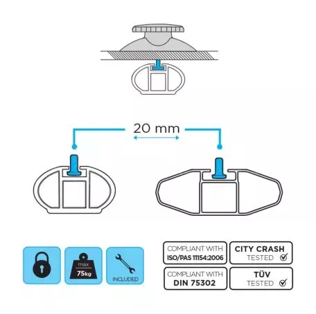 MENABO ΜΠΑΓΚΑΖΙΕΡΑ ΟΡΟΦΗΣ DIAMOND 450 DUO BLACK (ΜΑΥΡΗ/ΓΥΑΛΙΣΤΕΡΗ) MENABO 9310/MB