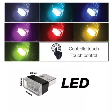 Simoni Racing ΠΛΑΦΟΝΙΕΡΑ ΣΕ USB 7 ΧΡΩΜΑΤΩΝ ΦΩΣ ATHMOSPHERE LED ΓΙΑ ΘΥΡΑ USB 20x15x7,8mm 1ΤΕΜ. SRUSB 