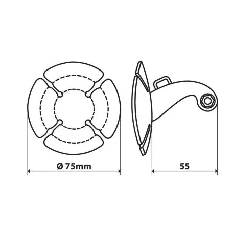 Lampa ΒΑΣΗ ΣΤΗΡΙΞΗΣ ACTION CAMERA ΓΙΑ ΚΡΑΝΟΣ Ή ΖΕΛΑΤΙΝΗ (ΤΖΑΜΙ) ΜΟΤΟΣΥΚΛΕΤΑΣ ΜΕ ΑΥΤΟΚΟΛΛΗΤΟ 3M 9042.5-LM 
