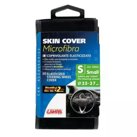 Lampa ΚΑΛΥΜΜΑ ΤΙΜΟΝΙΟΥ SKIN-COVER ΜΙΚΡΟΦΙΜΠΡΑ 35/37cm (S) ΜΑΥΡΟ ΕΛΑΣΤΙΚΟ 2mm ΠΑΧΟΣ L3292.5 