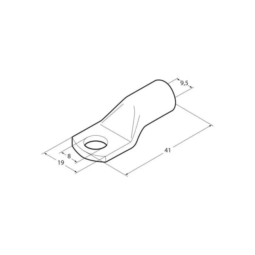 Lampa ΑΚΡΟΔΕΚΤΕΣ ΚΑΛΩΔΙΩΝ ΜΠΑΤΑΡΙΑΣ 50MM² ΜΕ ΤΡΥΠΑ 8MM 5ΤΕΜ L6991.9