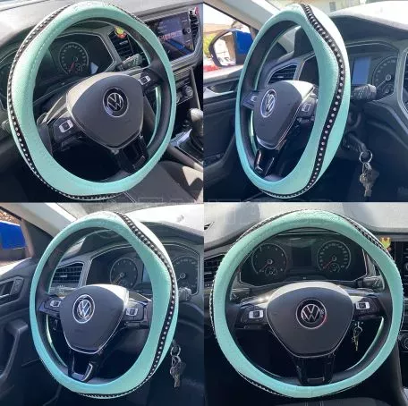 Simoni Racing ΚΑΛΥΜΜΑ ΤΙΜΟΝΙΟΥ SNAPPY TIFFANY ΠΡΑΣΙΝΟ/ΜΑΥΡΟ ΜΕ ΣΤΡΑΣ ΟΙΚΟΛΟΓΙΚΟ ΔΕΡΜΑ (M) 37-39cm SIMONI RACING - 1 TEM. SRCVT/65B 