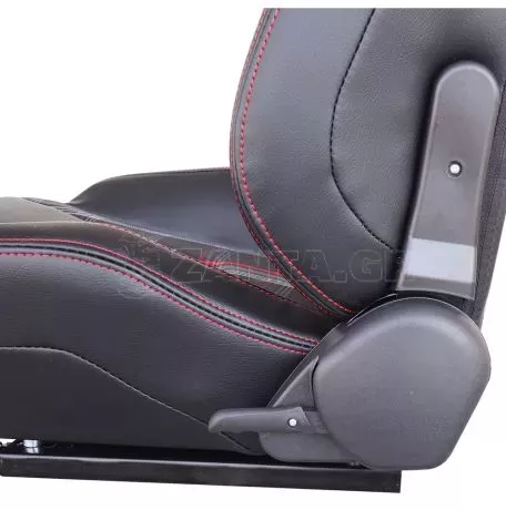 Simoni Racing ΚΑΘΙΣΜΑ JACKIE ΑΝΑΚΛΙΝΟΜΕΝΟ ΜΑΥΡΟ/ΚΑΡΟ ΜΕ ΣΙΔΗΡΟΔΡΟΜΟ SIMONI RACING - 1ΤΕΜ SRSRS/13N 