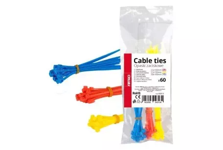 AMIO ΔΕΜΑΤΙΚΑ/ΔΕΤΙΚΑ ΚΑΛΩΔΙΩΝ TIE WRAP(ΤΑΙΡΑΠ) 2.5x100mm/2.5x150mm/3.6x100mm (ΔΙΑΦΟΡΑ ΧΡΩΜΑΤΑ)ΣΕΤ ΑΜΙΟ - 60 ΤΕΜ. 04313/AM 