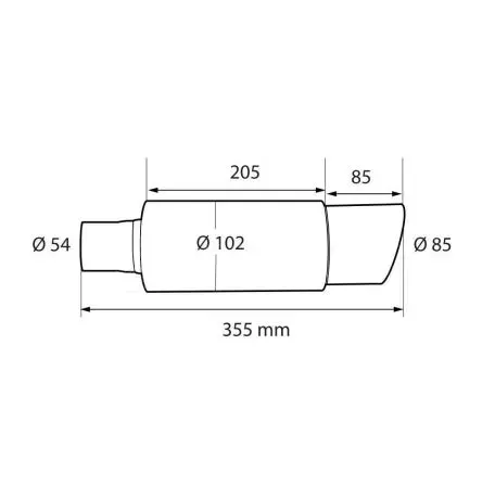 Lampa ΚΑΖΑΝΙ ΑΠΟ ΑΝΟΞΕΙΔΩΤΟ ΑΤΣΑΛΙ (201) INOX MU-3 Φ54 ΜΗΚΟΣ: 355mm LAMPA - 1 TEM. L6006.6 