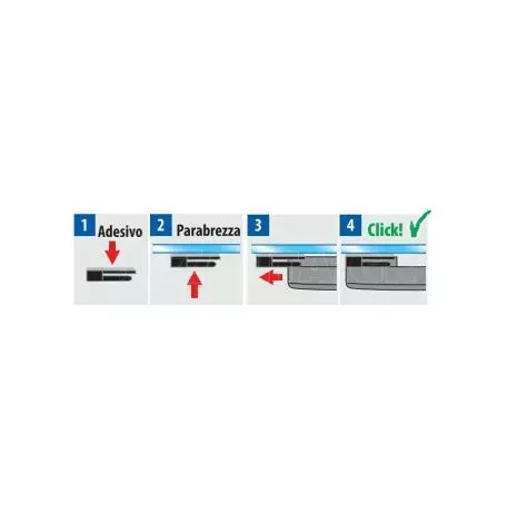 Lampa ΒΑΣΗ ΣΤΗΡΙΞΗΣ ΓΙΑ ΣΥΣΚΕΥΕΣ E-PASS ΔΙΟΔΙΩΝ (ΝΕΑΣ ΕΚΔΟΣΗΣ mod2023)  ΜΕ ΚΛΙΠ ΑΥΤΟΚΟΛΛΗΤΗ ΠΑΡΜΠΡΙΖ LAMPA - 10 ΤΕM. L6994.2 
