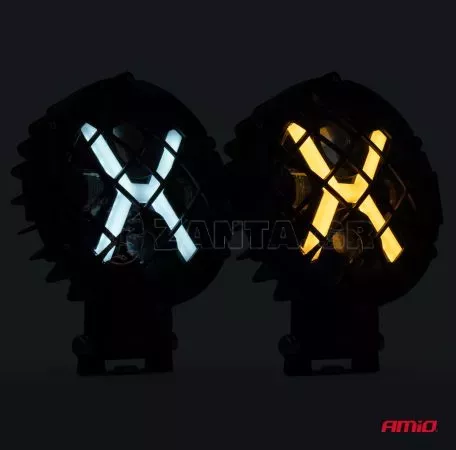 AMIO ΠΡΟΒΟΛΕΑΣ ΕΡΓΑΣΙΑΣ ΣΤΡΟΓΓΥΛΟΣ X-LIGHT 5.500lm 9>36V 60W 6.000K 9 led Φ170x170x65mm 4 ΧΡΗΣΕΩΝ ΑΜΙΟ - 1 ΤΕΜ. 03698/AM 