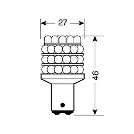 Lampa Λάμπα Διπολική 36 LED Κόκκινο Χρώμα 12V 5844.2-LM 