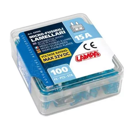 Lampa ΑΣΦΑΛΕΙΕΣ MICRO 15Amp 12/32V ΣΕ ΚΟΥΤΑΚΙ 100ΤΕΜ. L6999.6 