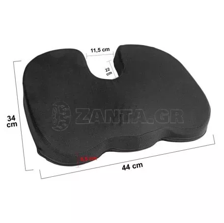Lampa ΜΑΞΙΛΑΡΙ ΚΑΘΙΣΜΑΤΟΣ ERGO SEAT CONTOUR ΜΕ GEL ΚΑΙ ΑΦΡΟ MEMORY FOAM  (ΜΑΥΡΟ) - 1 ΤΕΜ. L5436.4 