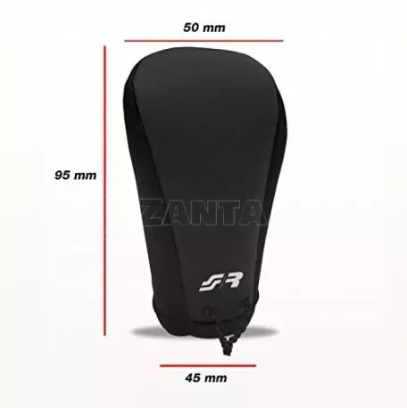 Simoni Racing ΚΑΛΥΜΜΑ ΓΙΑ ΠΟΜΟΛΟ ΤΑΧΥΤΗΤΩΝ GEAR KNOB COVER ΜΑΥΡΟ ΜΙΚΡΟΦΙΜΠΡΑ SRGKC 