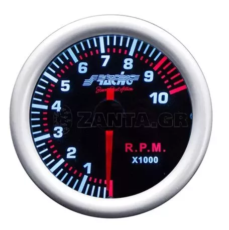 Simoni Racing ΣΤΡΟΦΟΜΕΤΡΟ 0-10000rpm 52mm 2'' ΜΑΥΡΟ ΜΕ ΚΟΚΚΙΝΟ ΦΩΤΙΣΜΟ ΟΡΓ/TM/A 