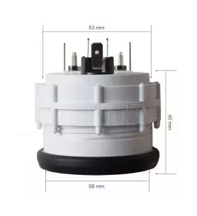 Simoni Racing ΟΡΓΑΝΟ ΕΝΔΕΙΞΗΣ ΒΕΝΖΙΝΗΣ ΜΑΥΡΟ 52mm 2'' BLACK LINE ΟΡΓ/FL/B 