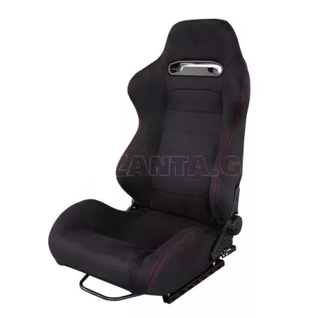 Simoni Racing ΚΑΘΙΣΜΑ MIKY 54 X 88 cm ΜΕ ΑΝΑΚΛΙΣΗ (ΜΑΥΡΟ ΒΕΛΟΥΡ ΜΕ ΚΟΚΚΙΝΕΣ ΡΑΦΕΣ) 1TEM. ΚΑΘSRSRS/8N 