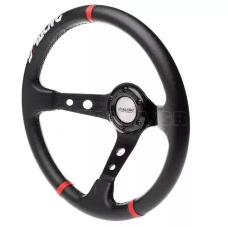 Simoni Racing ΤΙΜΟΝΙ GRAVEL ΤΡΙΑΚΤΙΝΟ 35 cm (ΜΑΥΡΟ/ΚΟΚΚΙΝΟΙ ΔΑΚΤΥΛΙΟΙ) SRGVL350/P 