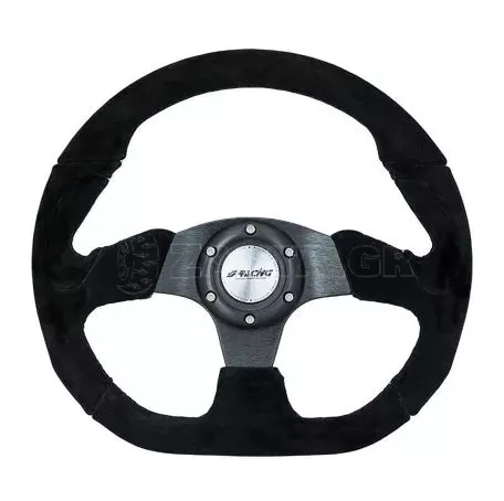 Simoni Racing ΤΙΜΟΝΙ X2 SHAMMY LEATHER ΜΑΥΡΟ ΣΑΜΟΥΑ ΣΟΥΕΤ ΤΡΙΑΚΤΙΝΟ ΔΙΑΜΕΤΡΟΣ 330mm ΠΑΧΟΣ 114mm SRX2330C 