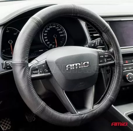AMIO ΚΑΛΥΜΜΑ ΤΙΜΟΝΙΟΥ ΔΕΡΜΑΤΙΝΟ XXL 44-46 CM ΜΑΥΡΟ AMIO - 1 ΤΕΜ. 01769/AM 