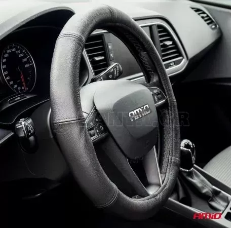 AMIO ΚΑΛΥΜΜΑ ΤΙΜΟΝΙΟΥ ΔΕΡΜΑΤΙΝΟ XXL 44-46 CM ΜΑΥΡΟ AMIO - 1 ΤΕΜ. 01769/AM 