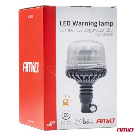 AMIO ΦΑΡΟΣ DIAMONT W25P ΜΕ ΛΕΥΚΟ ΚΑΠΑΚΙ 12/24V 24xSMD LED ΠΟΡΤΟΚΑΛΙ ΕΛΑΣΤΙΚΟΣ ΒΙΔΩΤΟΣ 201x126mm ΑΜΙΟ - 1 ΤΕΜ. 03338/ΑΜ 