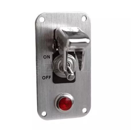 Simoni Racing ΔΙΑΚΟΠΤΗΣ ON/OFF BABY GO LIGHT EVO ΑΕΡΟΠΟΡΙΚΟΥ ΤΥΠΟΥ 12V 20A ΚΑΙ ΕΝΔΕΙΞΗ LED (ΜΕ ΚΑΠΑΚΙ ΚΑΙ ΒΑΣΗ ΧΡΩΜΙΟΥ) SRISR/3X-L 