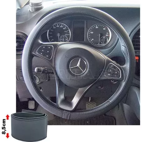 Simoni Racing ΚΑΛΥΜΜΑ ΤΙΜΟΝΙΟΥ SOFT SKIN LARGE ΜΑΥΡΟ ΟΙΚΟΛΟΓΙΚΟ ΔΕΡΜΑ ΤΡΥΠΗΤΟ ΜΕ ΦΑΡΔΟΣ 8,5cm 39>41cm SIMONI RACING - 1 ΤΕΜ. SRCVT/56L 