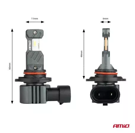 AMIO ΛΑΜΠΕΣ LED HΒ3 9005 / HIR1 / H10 12V 60W 6.000K 5.600lm +400% LED CAN-BUS HYBRID SERIES AMIO - 2 ΤΕΜ. 04117/AM 