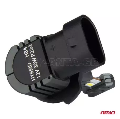 AMIO ΛΑΜΠΕΣ LED HΒ4 9006 12V 60W 6.000K 5.600lm +400% LED CAN-BUS HYBRID SERIES AMIO - 2 ΤΕΜ. 04118/AM 