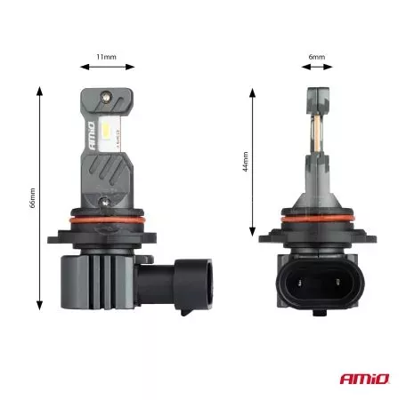 AMIO ΛΑΜΠΕΣ LED HΒ4 9006 12V 60W 6.000K 5.600lm +400% LED CAN-BUS HYBRID SERIES AMIO - 2 ΤΕΜ. 04118/AM 