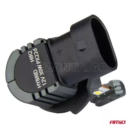 AMIO ΛΑΜΠΕΣ LED HIR2 12V 60W 6.000K 5.600lm +400% LED CAN-BUS HYBRID SERIES AMIO - 2 ΤΕΜ. 04119/AM 