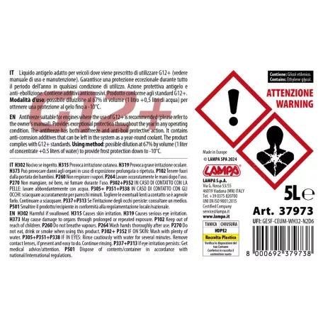 Lampa ΑΝΤΙΨΥΚΤΙΚΟ/ΠΑΡΑΦΛΟΥ PREMIUM SERIES G12+ ΚΟΚΚΙΝΟ -25°C>+105°C 5L - 1 ΤΕΜ. L3797.3 