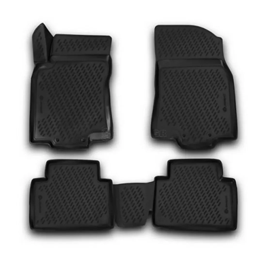 Novline ΜΑΡΚΕ ΠΑΤΑΚΙΑ ΣΕ ΣΚΑΦΗ TPE ΛΑΣΤΙΧΟ ΓΙΑ NISSAN X-TRAIL 5D 2013-2020 ΣΕ ΜΑΥΡΟ ΧΡΩΜΑ NOVLINE - 4 ΤΕΜ. CARNIS00059/NV