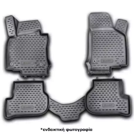 Novline ΜΑΡΚΕ ΠΑΤΑΚΙΑ ΣΕ ΣΚΑΦΗ TPE ΛΑΣΤΙΧΟ ΓΙΑ VW GOLF 6 2009-2012  ΣΕ ΜΑΥΡΟ ΧΡΩΜΑ NOVLINE - 4 ΤΕΜ. NLC.51.26.210KHN/NV 