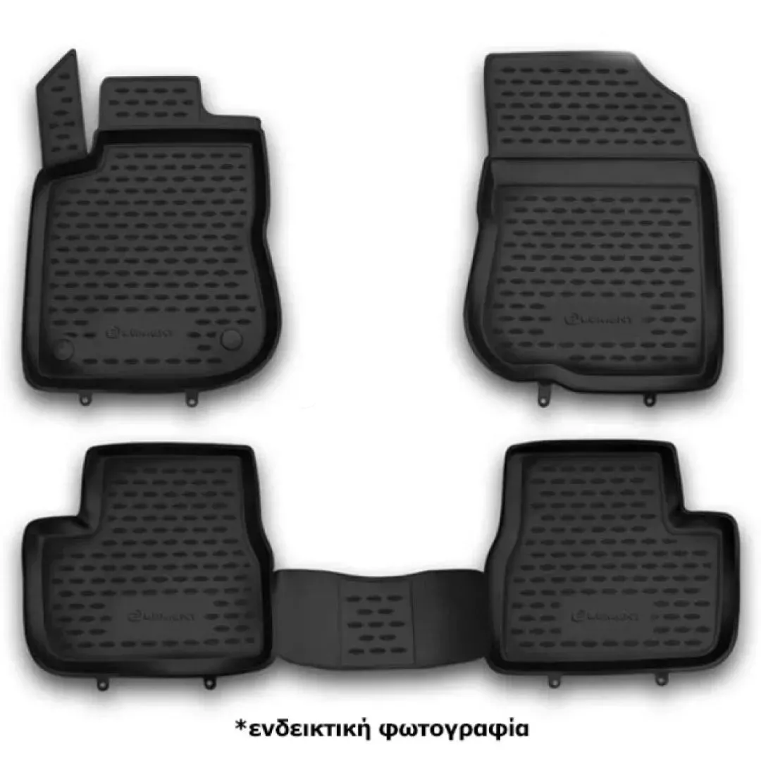 Novline ΜΑΡΚΕ ΠΑΤΑΚΙΑ ΣΕ ΣΚΑΦΗ TPE ΛΑΣΤΙΧΟ ΓΙΑ PEUGEOT 208 / 2008 3D / 5D 4/2012-2019 ΣΕ ΜΑΥΡΟ ΧΡΩΜΑ NOVLINE - 4 ΤΕΜ. D000000188/NV