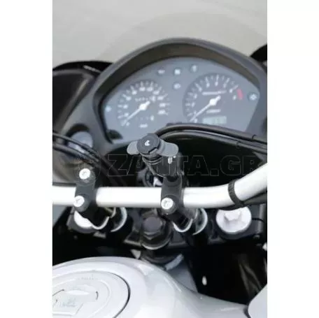 Optiline Βιδωτή Βάση Στήριξης Κινητού M8 Screw της σειράς Optiline για τις Βίδες στα Καβαλέτα ή στους Διακόπτες στο Τιμόνι Μηχανής με σπείρωμα M8 και σύστημα Duolock, συμβατή με Θή 