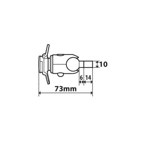 Optiline Βιδωτή Βάση Στήριξης Κινητού M6 Screw της σειράς Optiline για τις Βίδες στα Καβαλέτα ή στους Διακόπτες στο Τιμόνι Μηχανής με σπείρωμα M6 και σύστημα Duolock, συμβατή με Θή 
