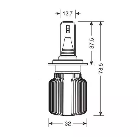 Lampa H7 9>32V PX26d 6LED 6.500K 4.000lm 20W SEOUL CSP-Y19chips HALO LED BLADE 1ΤΕΜ. L5780.8 