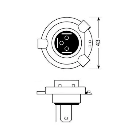 Lampa H4 12V 100/80W BLU-XE 4.500K +20% BLISTER 2ΤΕΜ. L5819.5 