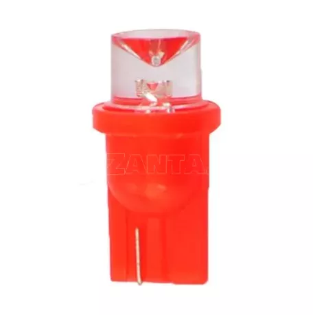 M-tech W5W 12V T10 W2,1x9,5d LED 1xFlux 8mm ΚΟΚΚΙΝΟ ΚΟΙΛΟ (ΚΑΡΦΩΤΟ ΑΚΑΛΥΚΟ) BLISTER 2ΤΕΜ. LB006AR/MT 