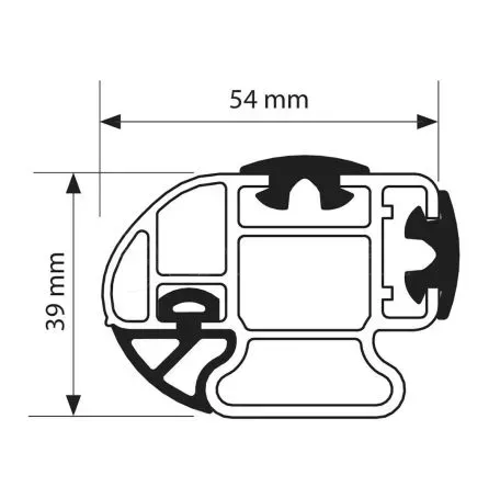 Nordrive ΜΠΑΡΑ ΟΡΟΦΗΣ KARGO-PLUS ΑΛΟΥΜΙΝΙΟΥ 150cm NORDRIVE - 1 ΤΕΜ. N10040 