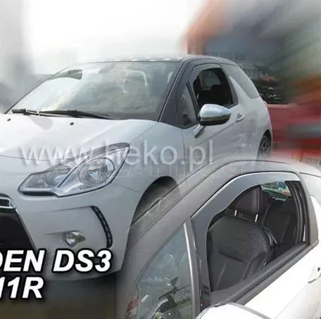 Heko ΑΝΕΜΟΘΡΑΥΣΤΕΣ ΑΥΤΟΚΙΝΗΤΟΥ ΓΙΑ CITROEN DS3 3D 2010> ΖΕΥΓΑΡΙ ΑΠΟ ΕΥΚΑΜΠΤΟ ΦΙΜΕ ΠΛΑΣΤΙΚΟ HEKO - 2 ΤΕΜ. ΑΝΕΜ.12253 