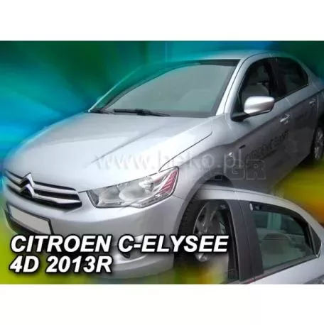 Heko ΣΕΤ ΑΝΕΜΟΘΡΑΥΣΤΕΣ ΑΥΤΟΚΙΝΗΤΟΥ ΓΙΑ CITROEN C-ELYSEE 4D 2013> ΑΠΟ ΕΥΚΑΜΠΤΟ ΦΙΜΕ ΠΛΑΣΤΙΚΟ HEKO - 4 ΤΕΜ. ΑΝΕΜ.SET12257 