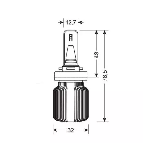 Lampa H8/H11/H16 9>32V PGJ19-X 6LED 6.500K 4.000lm 20W CANBUS SEOUL CSP-Y19chips HALO LED BLADE 2ΤΕΜ. L5781.3 
