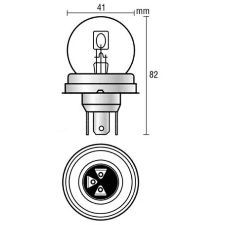 Lampa R2 12V 40/45W P45t STANDARD LINE ΑΛΟΓΟΝΟΥ BLISTER 1ΤΕΜ. L5800.0 