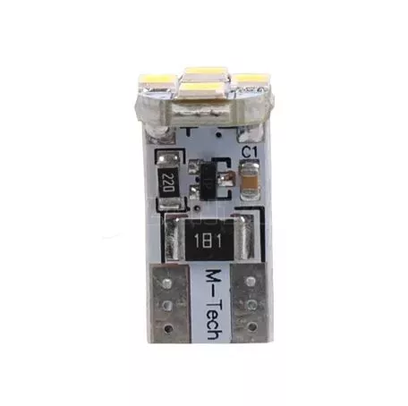 M-tech W5W 12V T10 W2,1x9,5d LED 4xSMD3528 ΛΕΥΚΟ (ΚΑΡΦΩΤΟ CAN-BUS) BLISTER 2ΤΕΜ. M-TECH LB329W/MT 