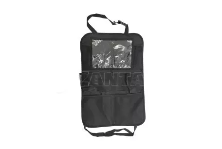 Simoni Racing ΘΗΚΕΣ ΠΛΑΤΗΣ ΚΑΘΙΣΜΑΤΟΣ ORGANIZER ΜΑΥΡΟ ΜΕ ΘΗΚΗ TABLET 10'' ΚΑΙ 7 ΘΗΚΕΣ 61x41cm SRPTP 