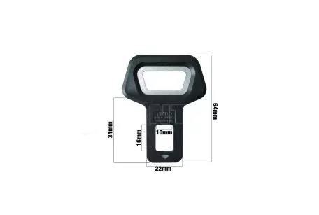 Simoni Racing ΑΠΕΝΕΡΓΟΠΟΙΗΤΗΣ ΖΩΝΗΣ MINI MUTO UNIVERSAL ΜΑΥΡΟ/ΧΡΩΜΙΟ 64x22mm​ SIMONI RACING - 1 TEM SRSBE3 