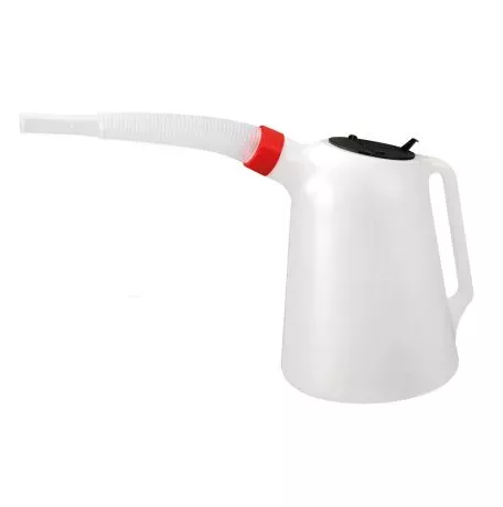 Lampa ΔΟΧΕΙΟ ΠΛΑΣΤΙΚΟ (HDPE) ΓΙΑ ΜΕΤΑΦΟΡΑ ΛΑΔΙΟΥ ΜΕ ΕΥΚΑΜΠΤΟ ΜΑΚΡΥ ΣΤΟΜΙΟ ΚΑΙ ΚΑΠΑΚΙ ΛΕΥΚΟ 5000ml LAMPA  - 1 TEM. L6708.3 