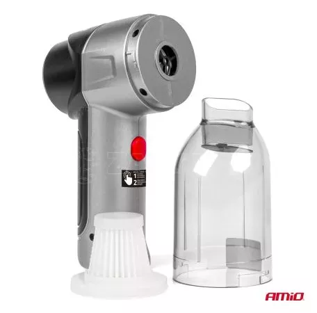 AMIO ΗΛΕΚΤΡΙΚΟ ΣΚΟΥΠΑΚΙ ΧΕΙΡΟΣ ΑΣΥΡΜΑΤΟ 70W ΜΕ 6 ΑΚΡΟΦΥΣΙΑ ΚΑΘΑΡΙΣΜΟΥ ΚΑΙ ΚΑΛΩΔΙΟ USB-C  AMIO - 1 Τεμ. 03693/AM 